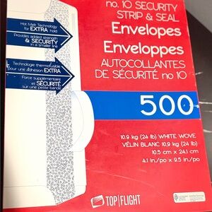 White Security Envelopes No.10 - 369 Count